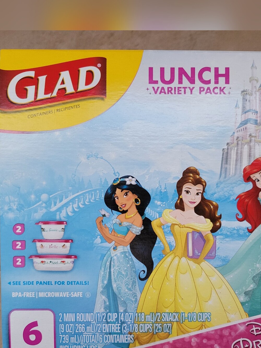 Glad Disney Princess Lunch Variety Pack - New